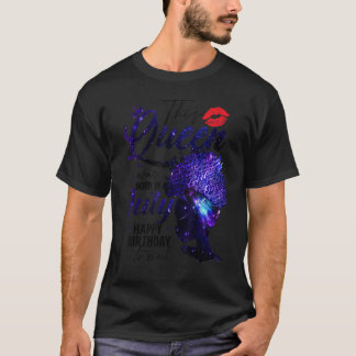 T-shirt Femmes Cette Reine Est Née En Juillet Anniversaire