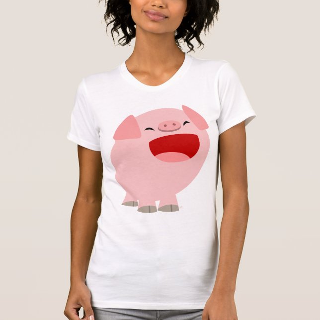 T-shirt Femmes chanteuses de porc de bande dessinée (Devant)