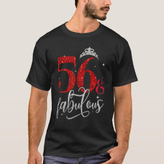 T-shirt Femmes Chapitre 56 Est 1966 56 Ans 56e Naissance