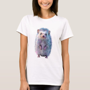 T-shirt Femmes charmantes Hérisson aquarelle pastel