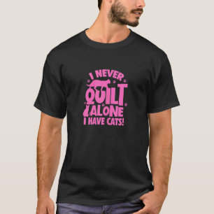 T-shirt Femmes Chat Patchwork Ne Couture Seule J'ai des Ch