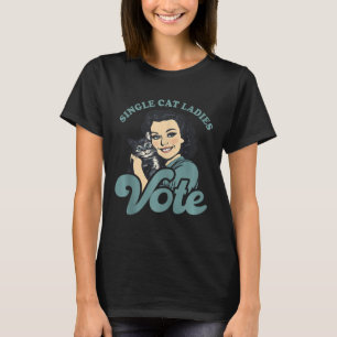T-shirt Femmes chats sans enfants Vote Kamala Harris 2024 