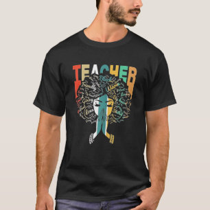 T-shirt Femmes cheveux naturels Afro Pour Enseignants Afri