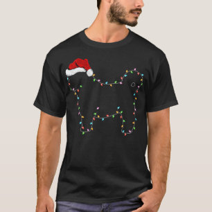 T-shirt FEMMES Chih Tzu Chien Xmas Éclairage Santa Hat Chi