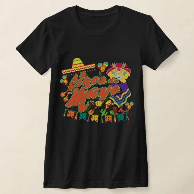 T-shirt Femmes Cinco De Drinko (Poser)