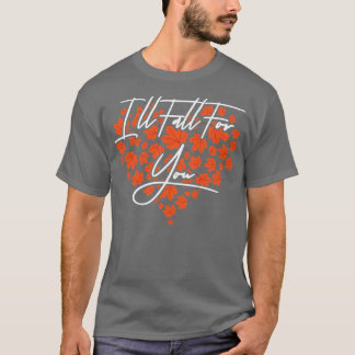 T-shirt Femmes Coeur Feuilles Automne Saison AutomneT-Chem