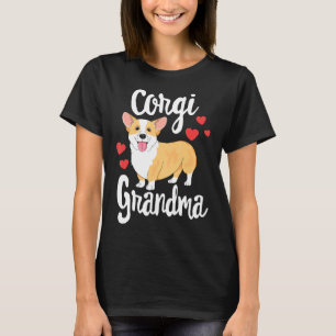 T-shirt Femmes Corgi Filles Chienne Grand-mère