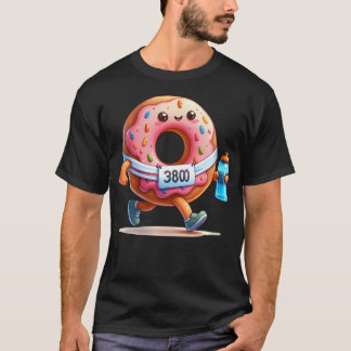 T-shirt Femmes Courir Drôle Drôle Donut Entraînement Salle