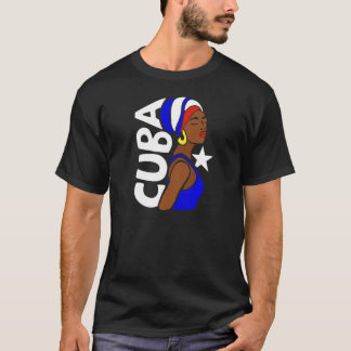 T-shirt Femmes Cuba Havanna Drapeau cubain Souvenir des Ca