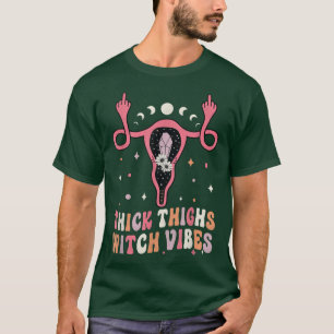 T-shirt Femmes Cuisses Épaisses Vibes Sorcière Halloween L