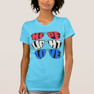 T-shirt femmes d'amour léger de l'espoir