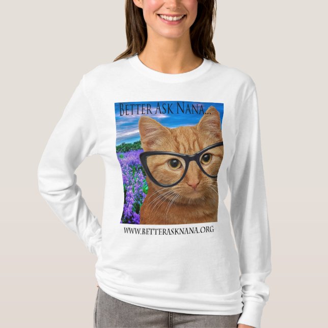 T-shirt femmes de base à manches longues tee, mieux demand (Devant)