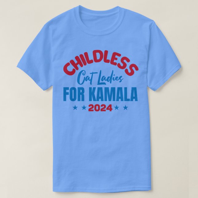 T-shirt femmes de chat sans enfant pour Kamala harris (Design devant)