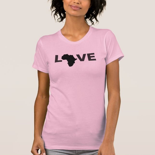 T-SHIRT FEMMES DE COULEUR DE L-VE AFRIQUE (Devant)