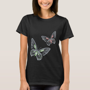 T-shirt Femmes de diamant de Butterflys de fausse pierre