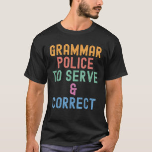T-shirt Femmes de la police grammaticale et idée de costum