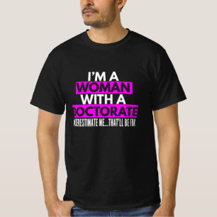 T-shirt Femmes Docteur Cadeaux pour femmes Mlle Mme Mme Ph