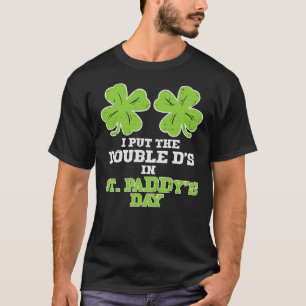 T-shirt Femmes Double Ds Sur St Paddys Day Shamrock Drôle 