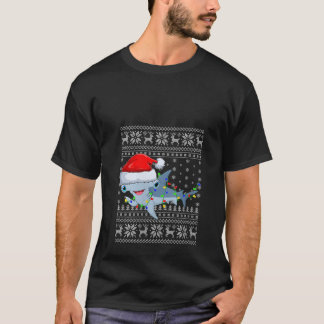 T-shirt Femmes Doux moche Xmas Lumières Père Noël Hammerhe