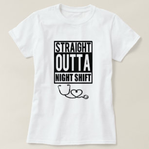 T-shirt Femmes droites de chemise d'infirmière de poste d