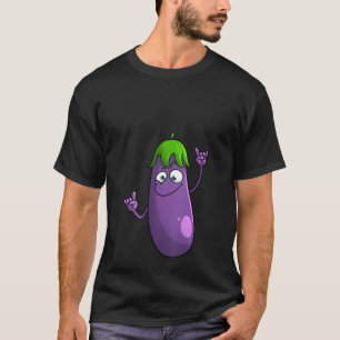 T-shirt Femmes Drôle Aubergine S Pour Hommes Femmes Fruit 