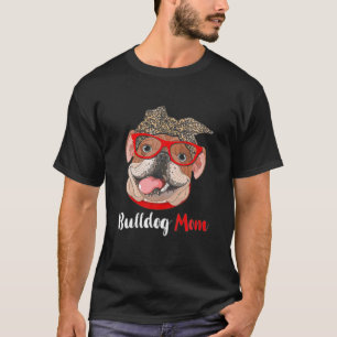 T-shirt FEMMES Drôle Bulldog Maman Amoureux de les chiens