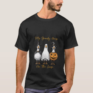 T-shirt Femmes drôle d'oie effrayante en liberté Halloween
