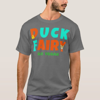 T-shirt FEMMES DUCK FAIRY Go Vegan V Neck
