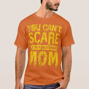 T-shirt FEMMES Effrayant Halloween design broom dachshund