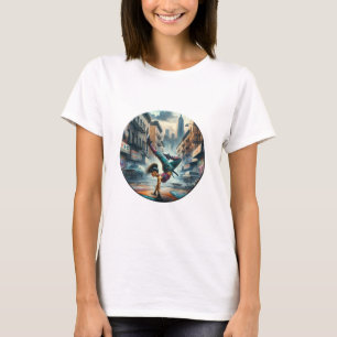 T-shirt Femmes en action de Breakdancer Silhouette de New 