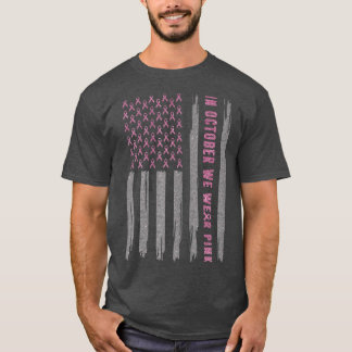 T-shirt Femmes En Octobre Nous Portons Pink Breast Cancer 
