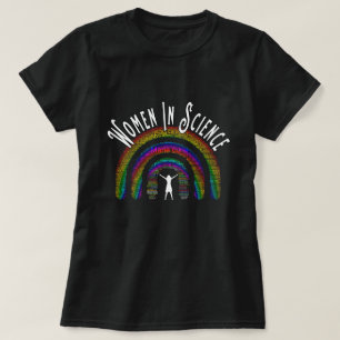 T-shirt Femmes En Science Rainbow Word Conception de rempl