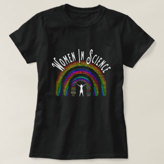T-shirt Femmes En Science Rainbow Word Conception de rempl