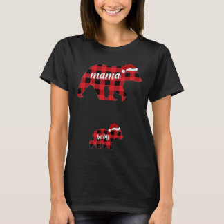 T-shirt Femmes enceintes Mama Bear Grossesse Noël Pyjama