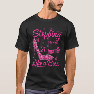 T-shirt Femmes Entrant Dans Mon 21E Anniversaire Comme Un