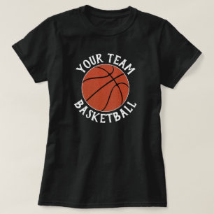 T-shirt Femmes équipe de basket, nom de joueur et nombre