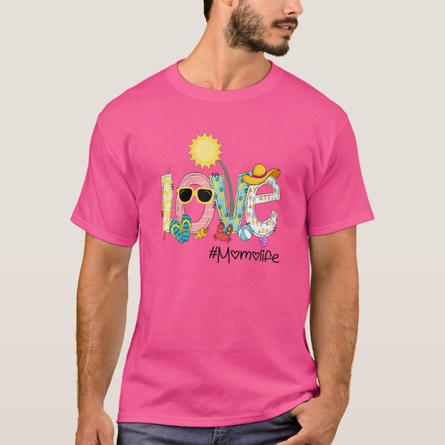 T-shirt Femmes Été Amour Momolife Momo Amour Vacances (Devant)