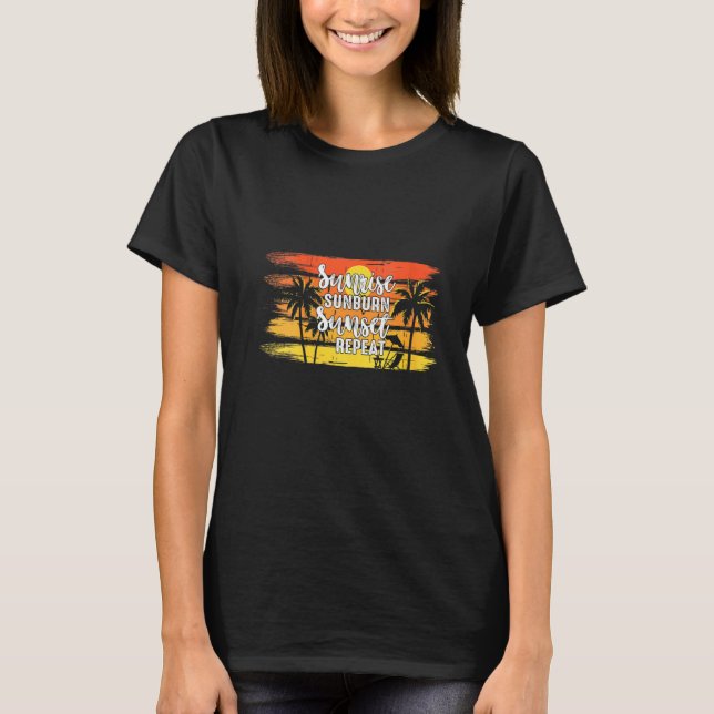 T-shirt Femmes Été, Plage, Vacances & Sunrise Sunburn S (Devant)