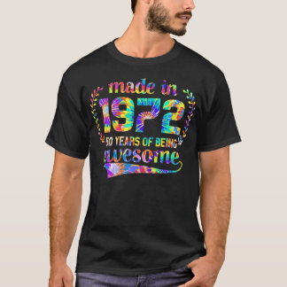 T-shirt Femmes Fabriquées En 1972 50 Année D'Être Une Nais