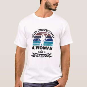 T-shirt Femmes Femme Avec Un Hula Hoop Drôle Cadeaux De H