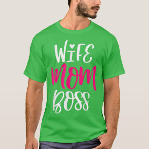 T-shirt Femmes Femme Maman Boss Graphic Funny mignonne Da