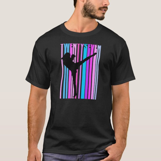 T-shirt Femmes Femmes 27e anniversaire Kickboxing Kickboxe (Devant)
