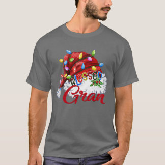 T-shirt Femmes Femmes Béni Gran Santa Chapeau Noël Lumière