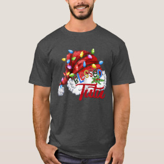 T-shirt Femmes Femmes Béni Tutu Santa Hat Noël Lumière90