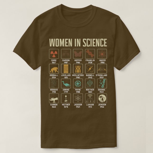 T-shirt Femmes Femmes En Sciences Design Biologie Chimie S (Design devant)
