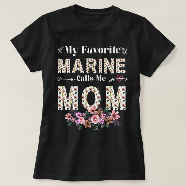 T-shirt Femmes Femmes Ma Marine Favorite Me Appelle Maman  (Design devant)