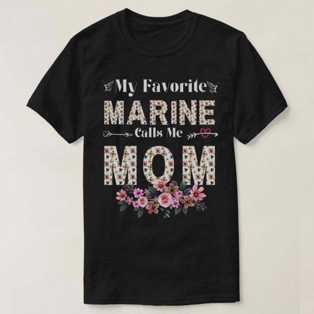 T-shirt Femmes Femmes Ma Marine Favorite Me Appelle Maman  (Design devant)