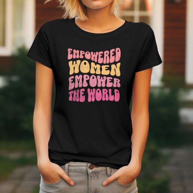 T-shirt Femmes femmes modernes féministes puissance (empowered women empower the world girl power modern gender equality feminist shirt )