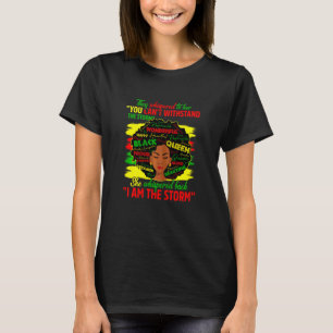 T-shirt Femmes Fier Noir Africain-Américain Dames Noir H