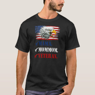 T-shirt FEMMES First Mama Now Maman American Eagle Drapeau